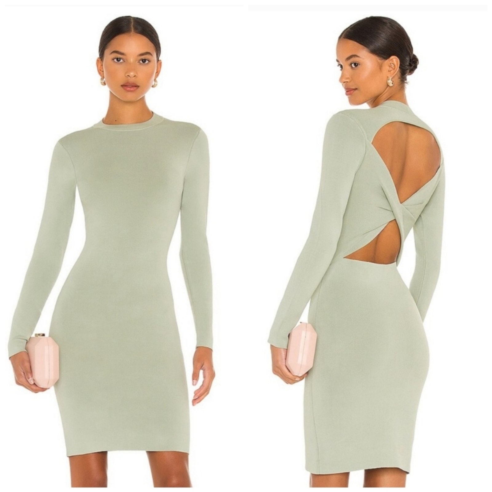 Nwt Alice + Olivia Sage Two Way Estelle Twist-Back Mini Dress